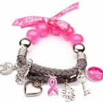 Pink Ribbon Geluks armband